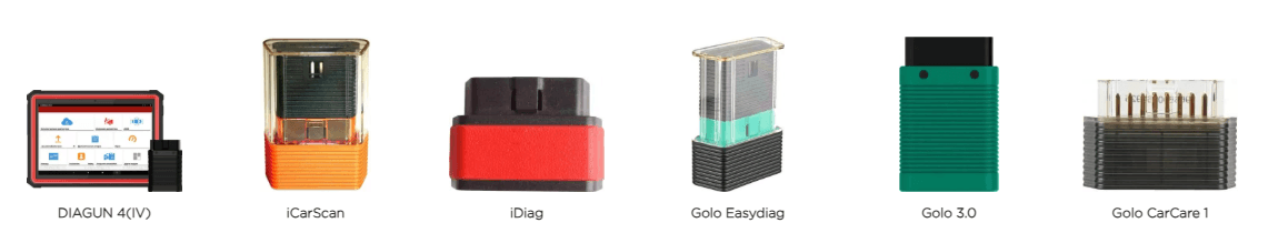 DiagUN, iCarScan, iDiag and GOLO